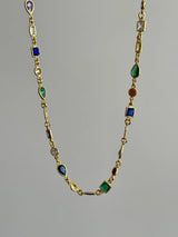 Asimetrik Taşlı Kadın Kolye (925 ayar gümüş)