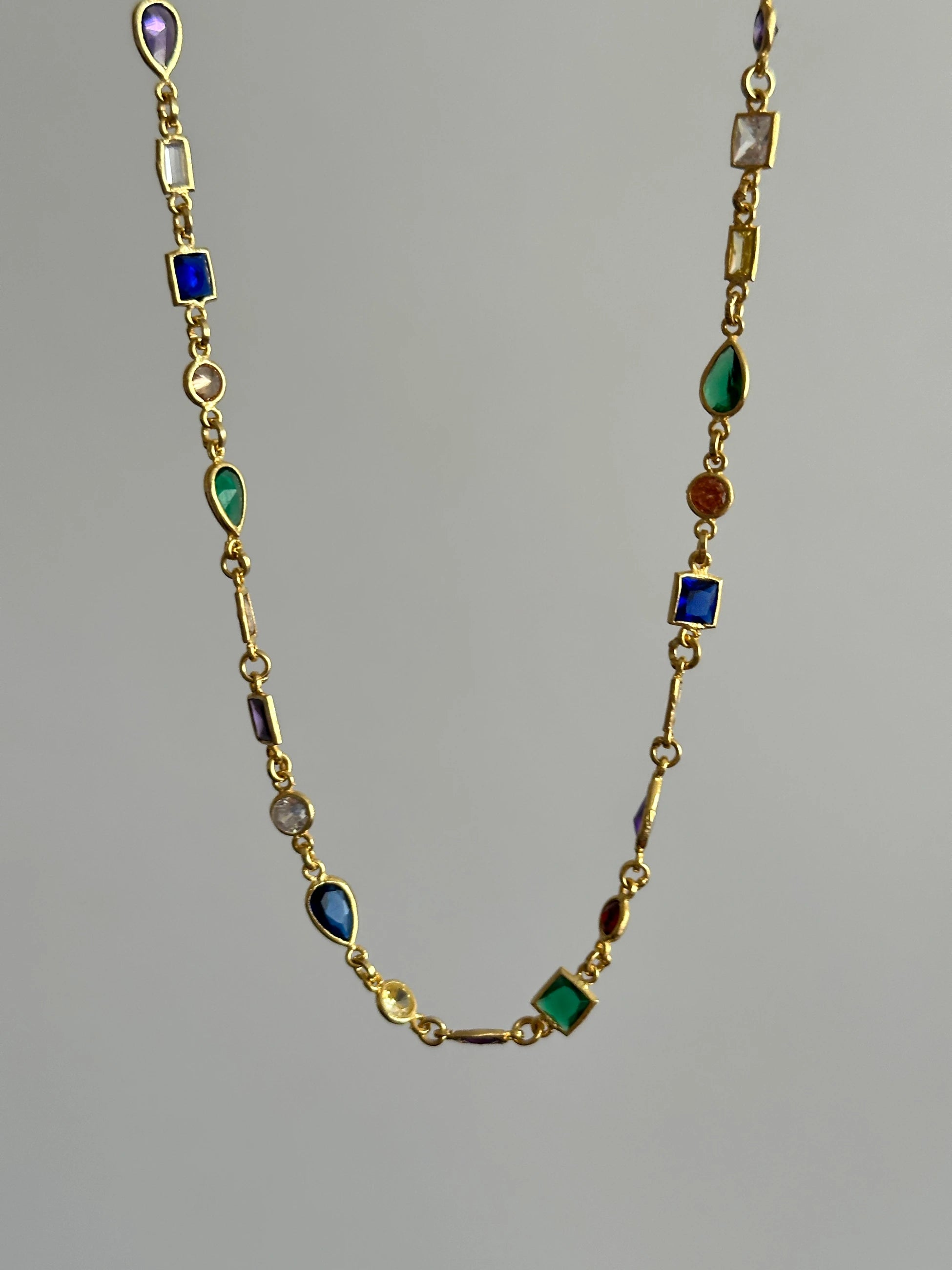 Asimetrik Taşlı Kadın Kolye (925 ayar gümüş)