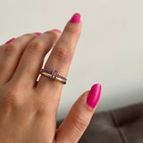2'Li Fuşya Pembe Spinelli Kadın Yüzük