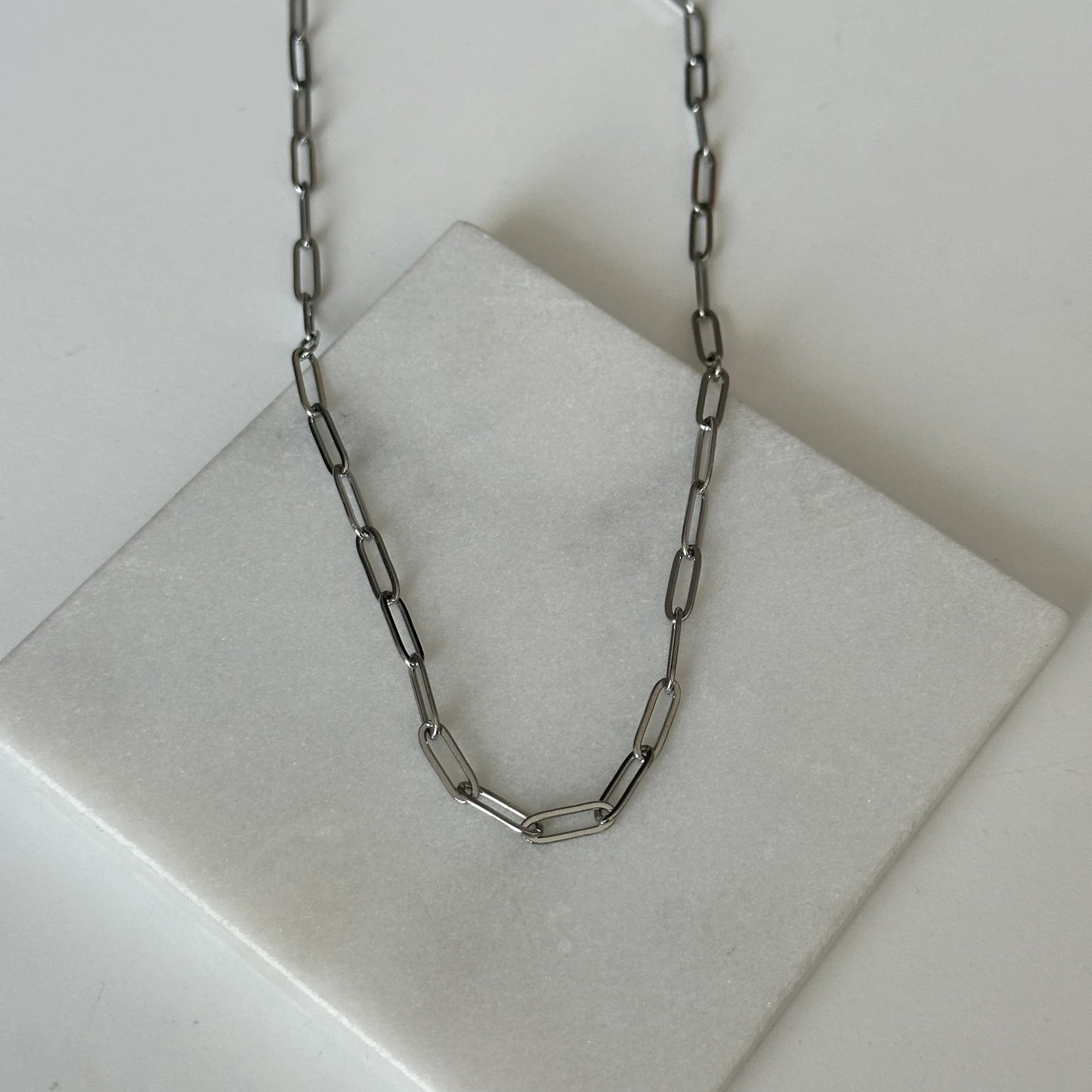 İnce Ataç Zincir Çelik Kadın Kolye