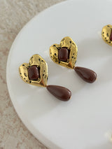 Bakır Kalp Kadın Küpe