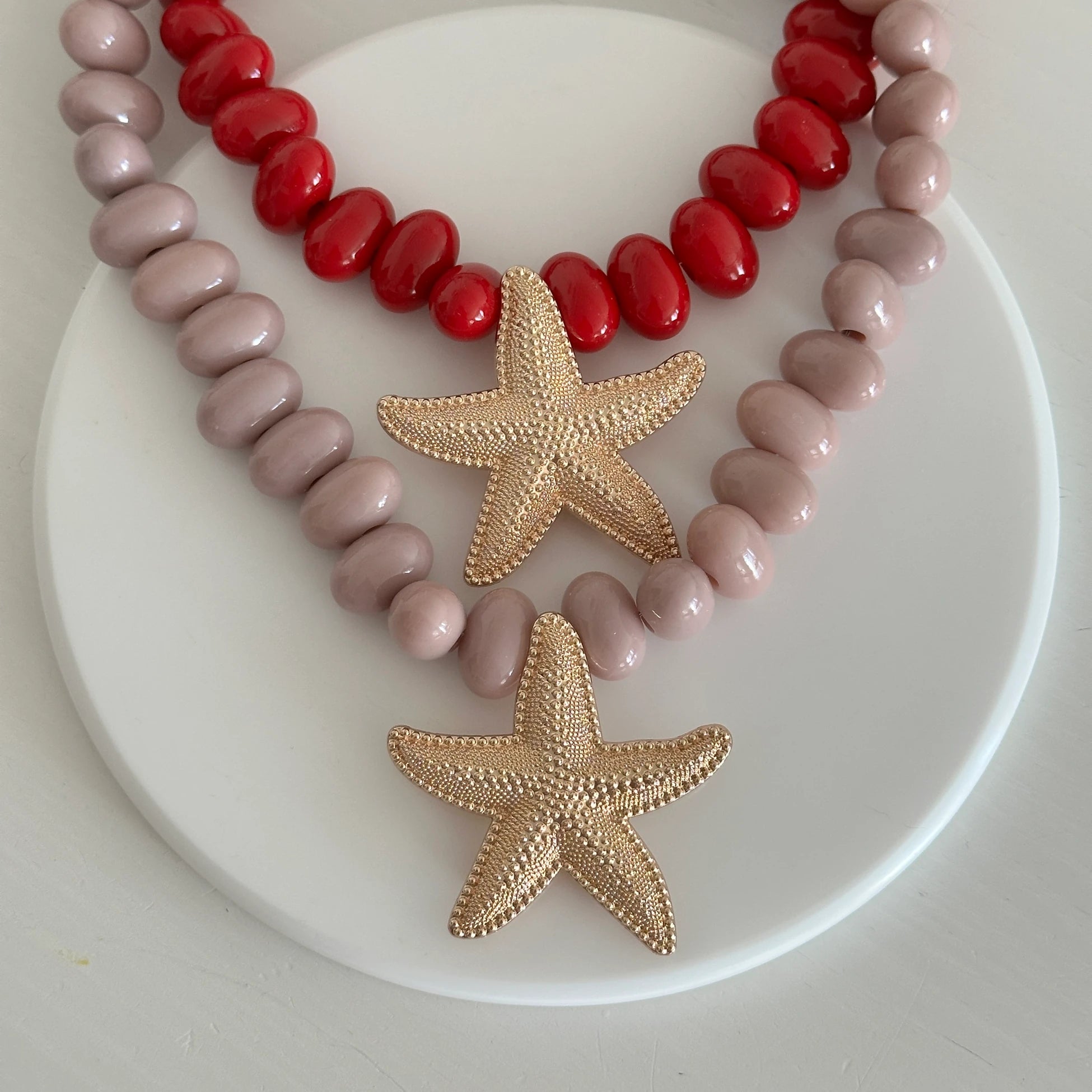 Deniz Yıldızı Renkli Boncuk Kadın Kolye