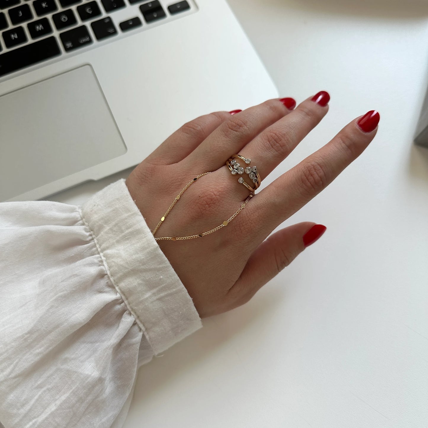 Top Taş Kadın Yüzük