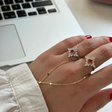 Mürdüm Zirkon Taş Kadın Yüzük