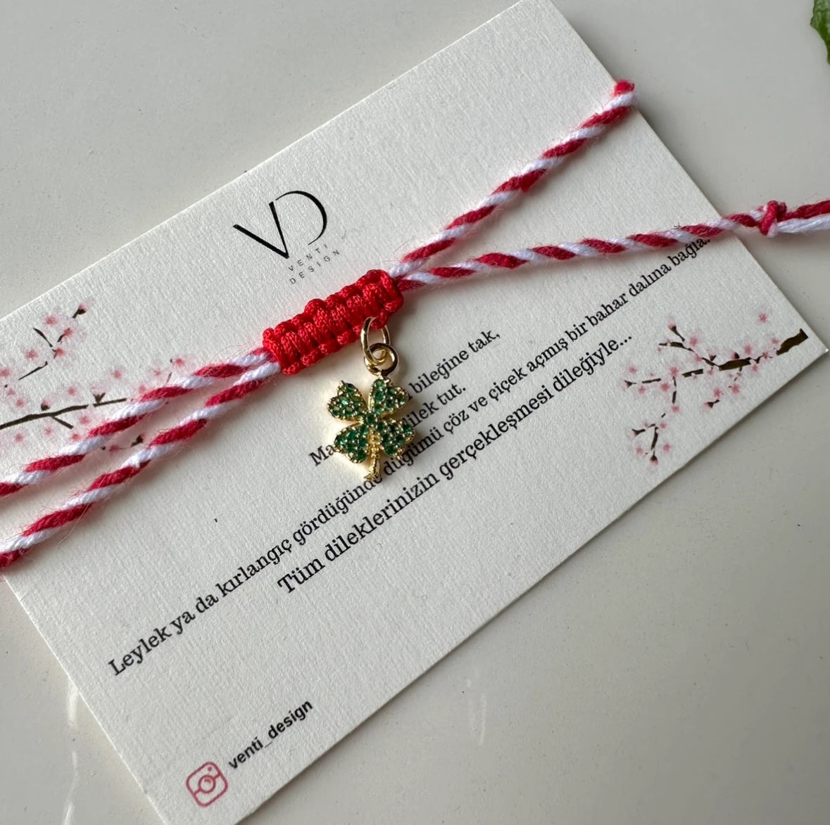 Kişiye Özel Marteniçka Bileklik (Yonca&Şans)