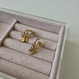 Üçlü Görünüm Güneş Çelik Küpe