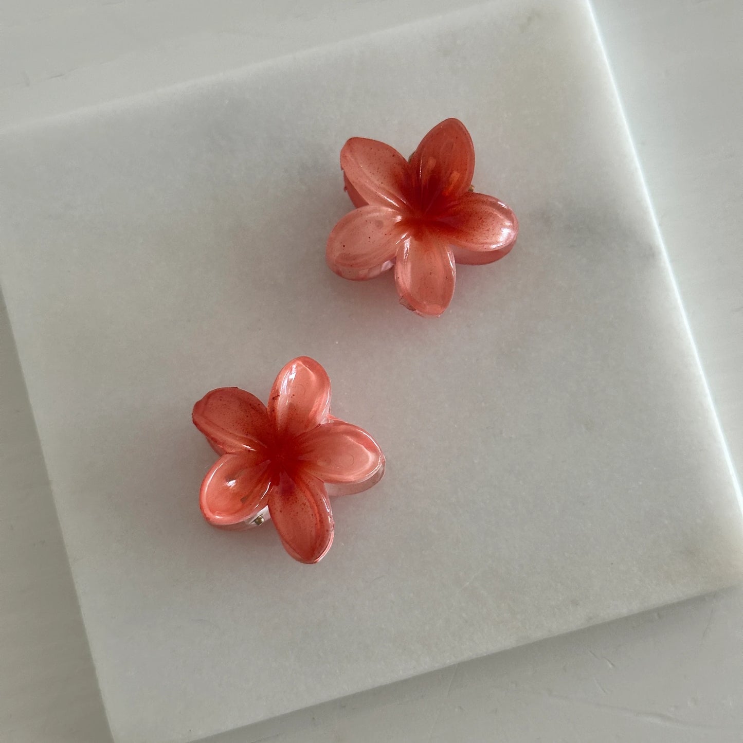 İkili Mini Aloha Toka (mercan rengi)