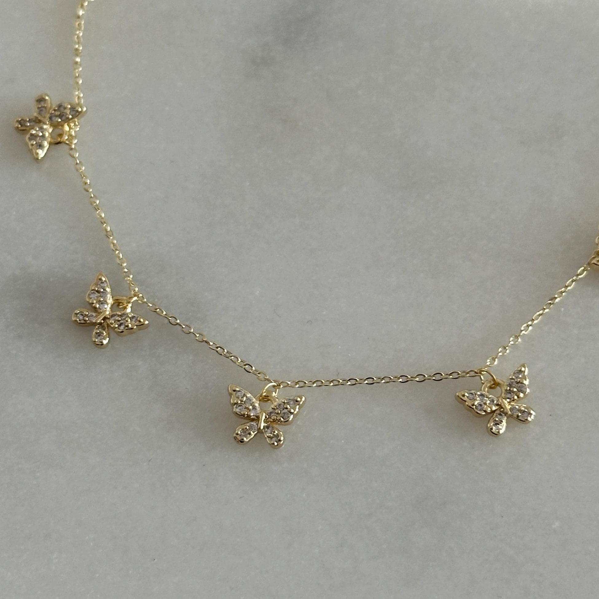 Minimal Kelebek Kuyumcu İşçiliği Kadın Kolye