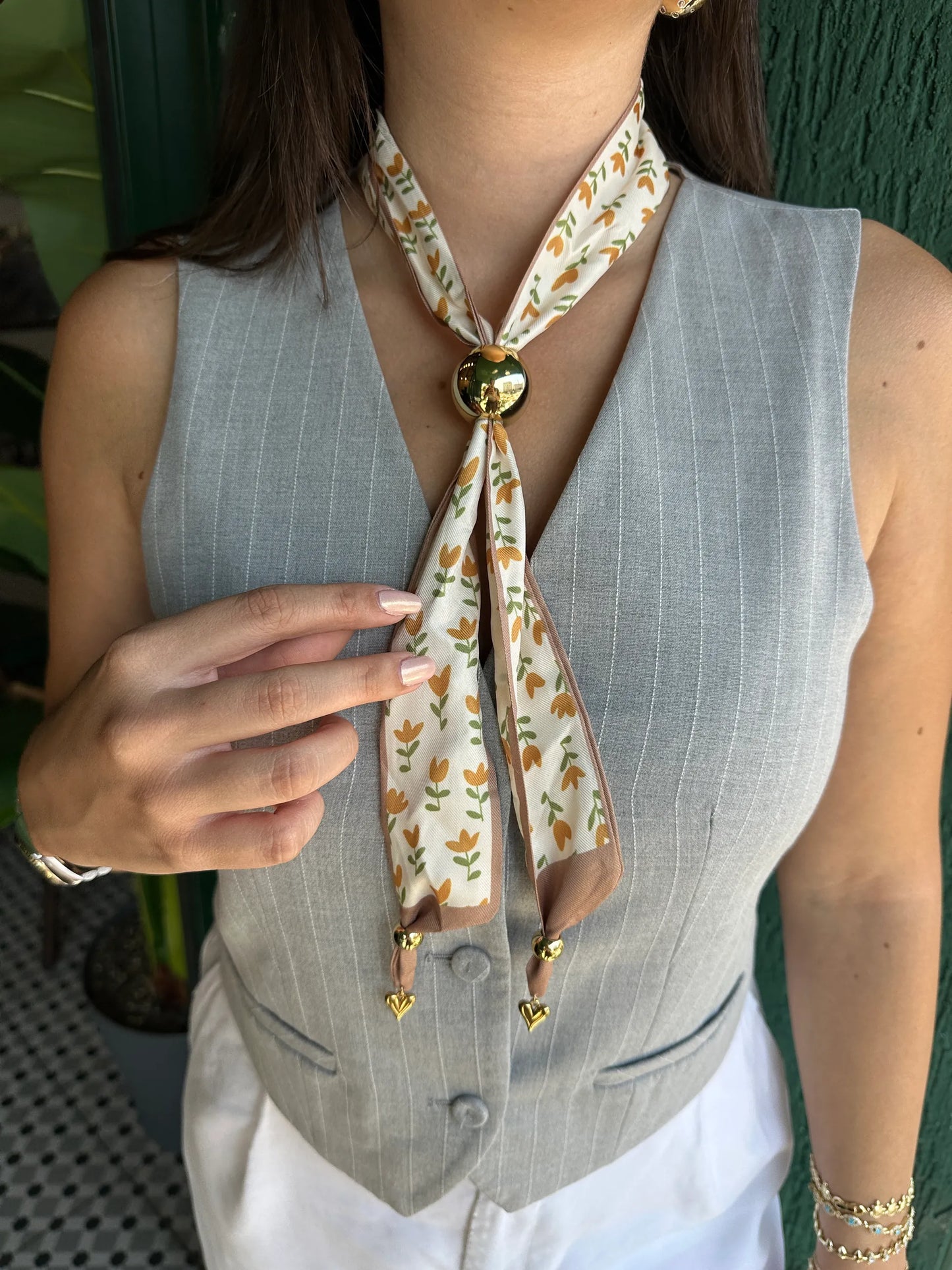 Lale Charm Kadın Fular