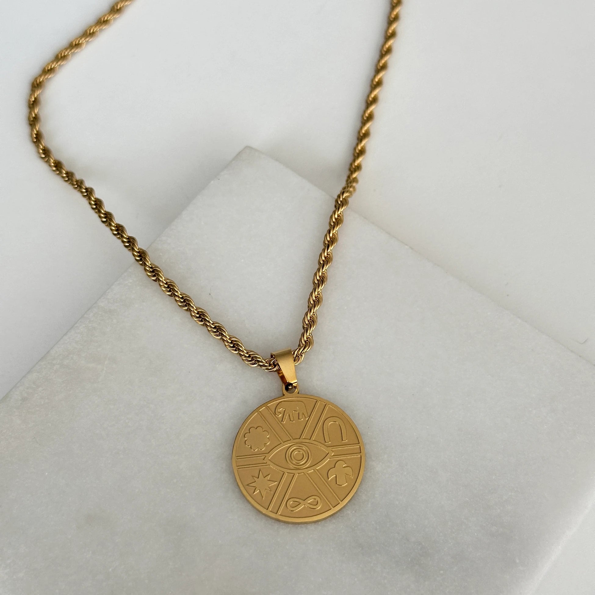 Şans Tura Çelik Kadın Kolye