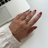 İkili Altın Kaplama Kadın Yüzük