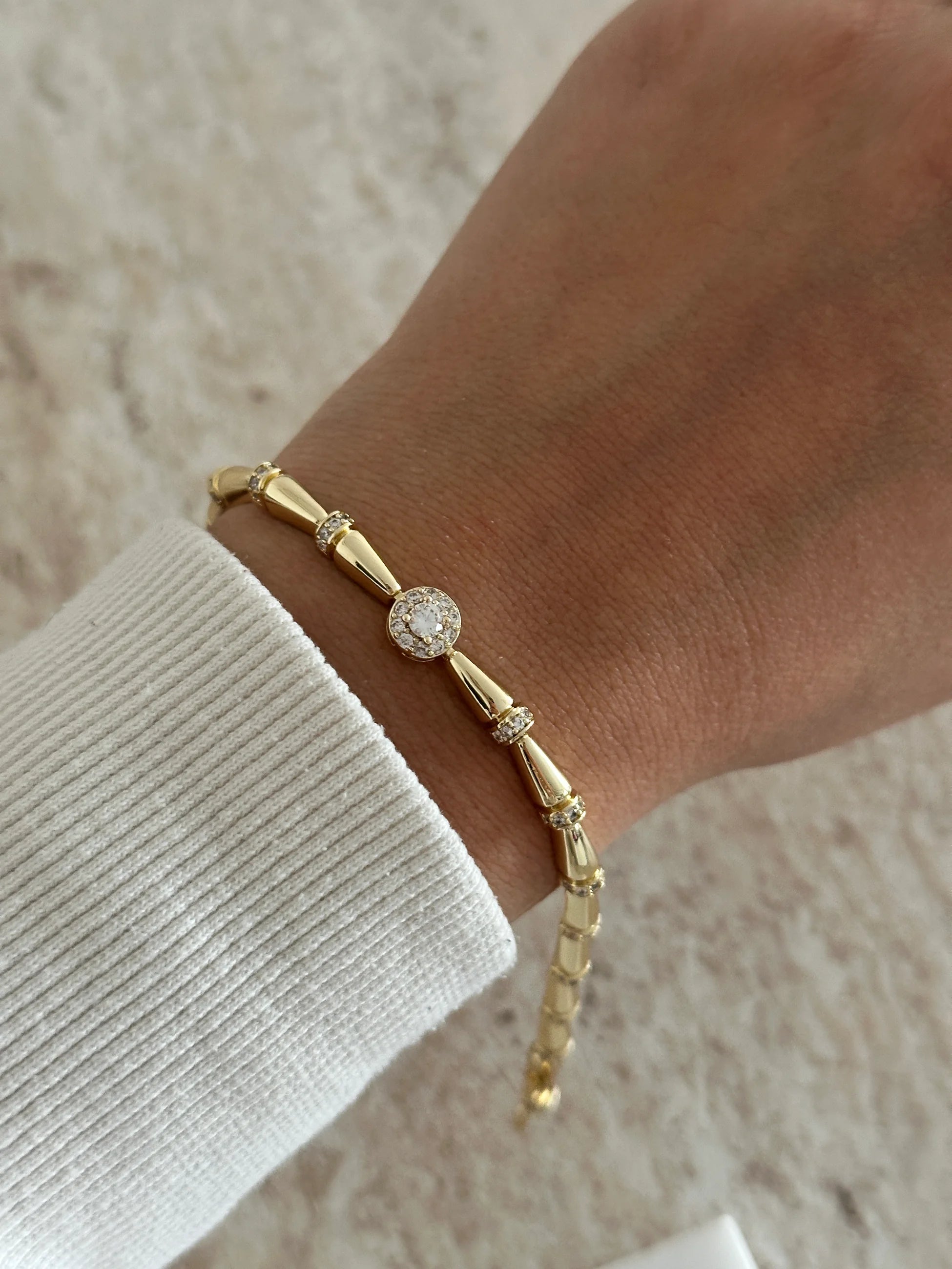 Zirkon Taş 14k Kadın Bileklik