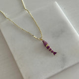 Mor Mini Hareketli Balık Kadın Kolye