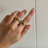 Zirkon Taş Çelik Stres Yüzüğü