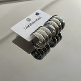 Yarım Üçlü Çelik Kadın Küpe