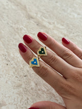 Kalp Serçe Parmak Yüzüğü