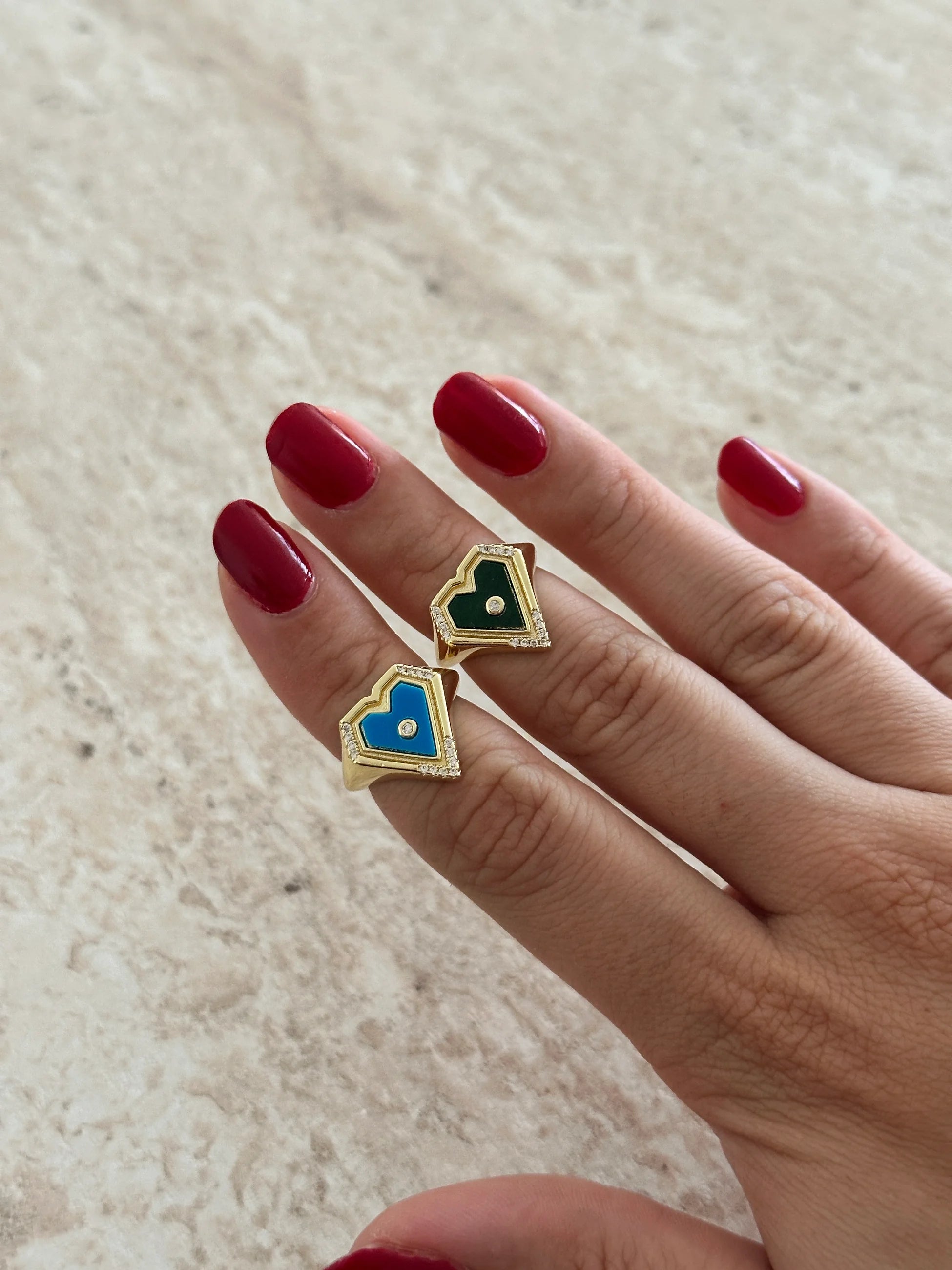 Kalp Serçe Parmak Yüzüğü