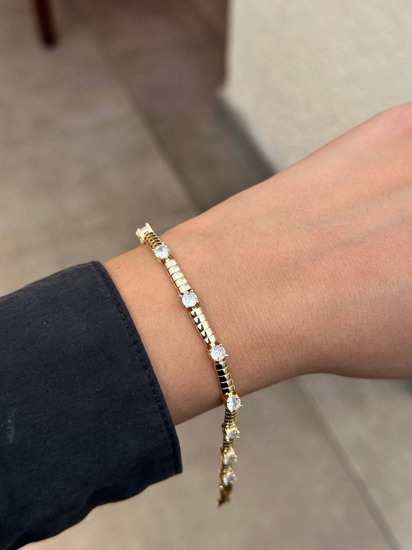 Taş Zincir Zirkon Kadın Bilezik