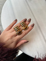 Tasarım Altın Kaplama Kadın Küpe