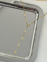 Dekolte İsim Kolye Nokta Taşlı (925 gümüş)