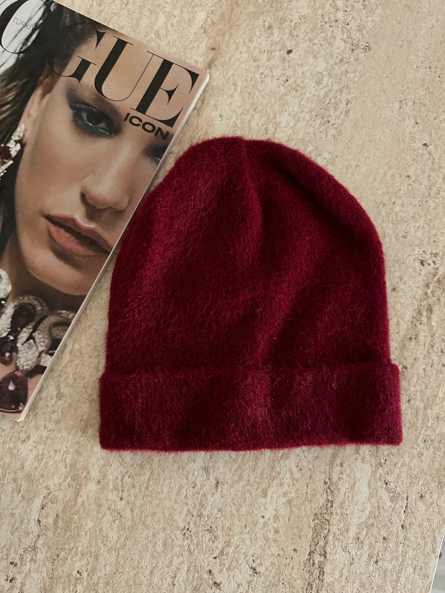 Angora Yün Bordo Bere