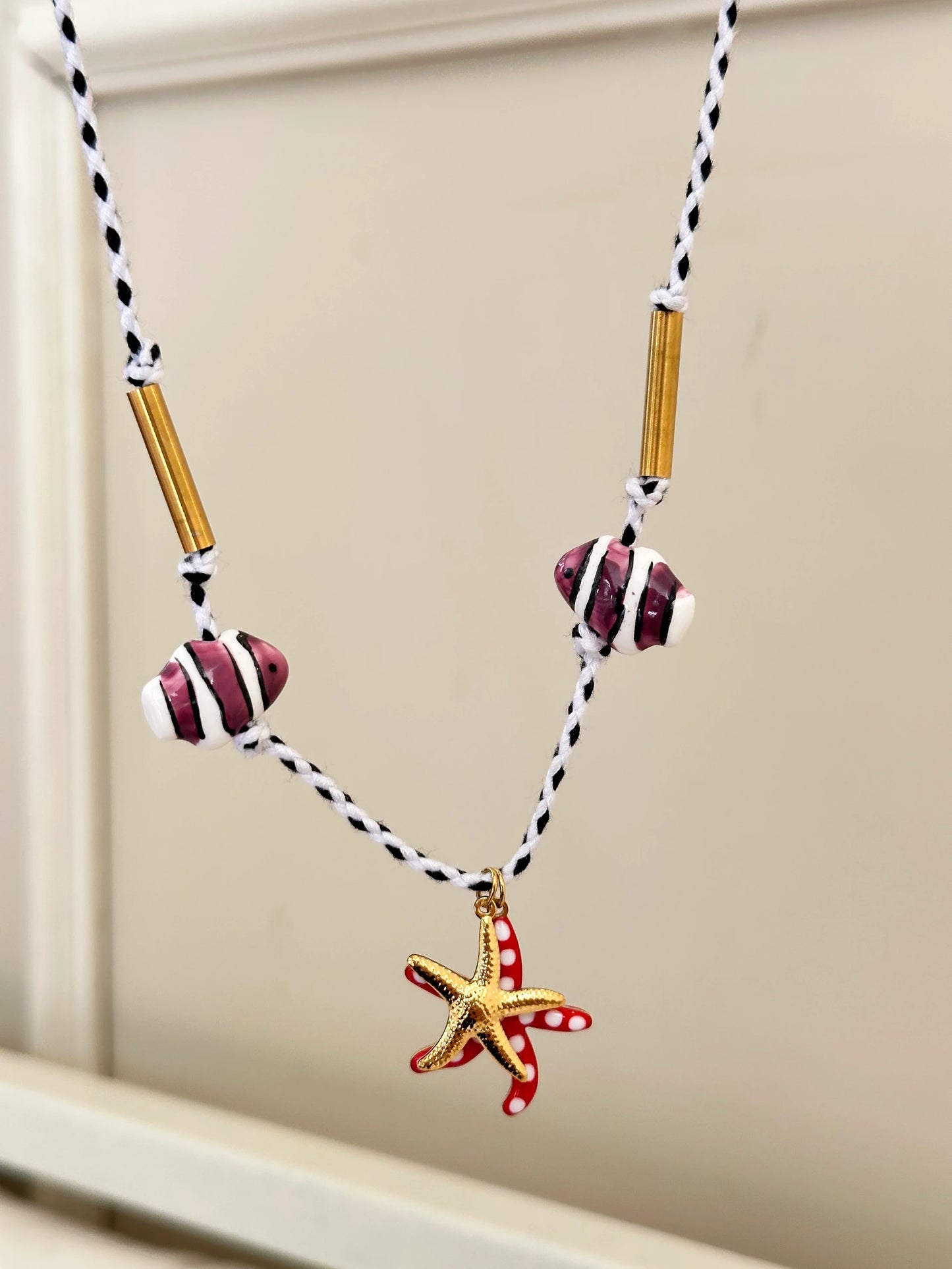 Deniz Yıldızı Balık Seramik Kadın Kolye