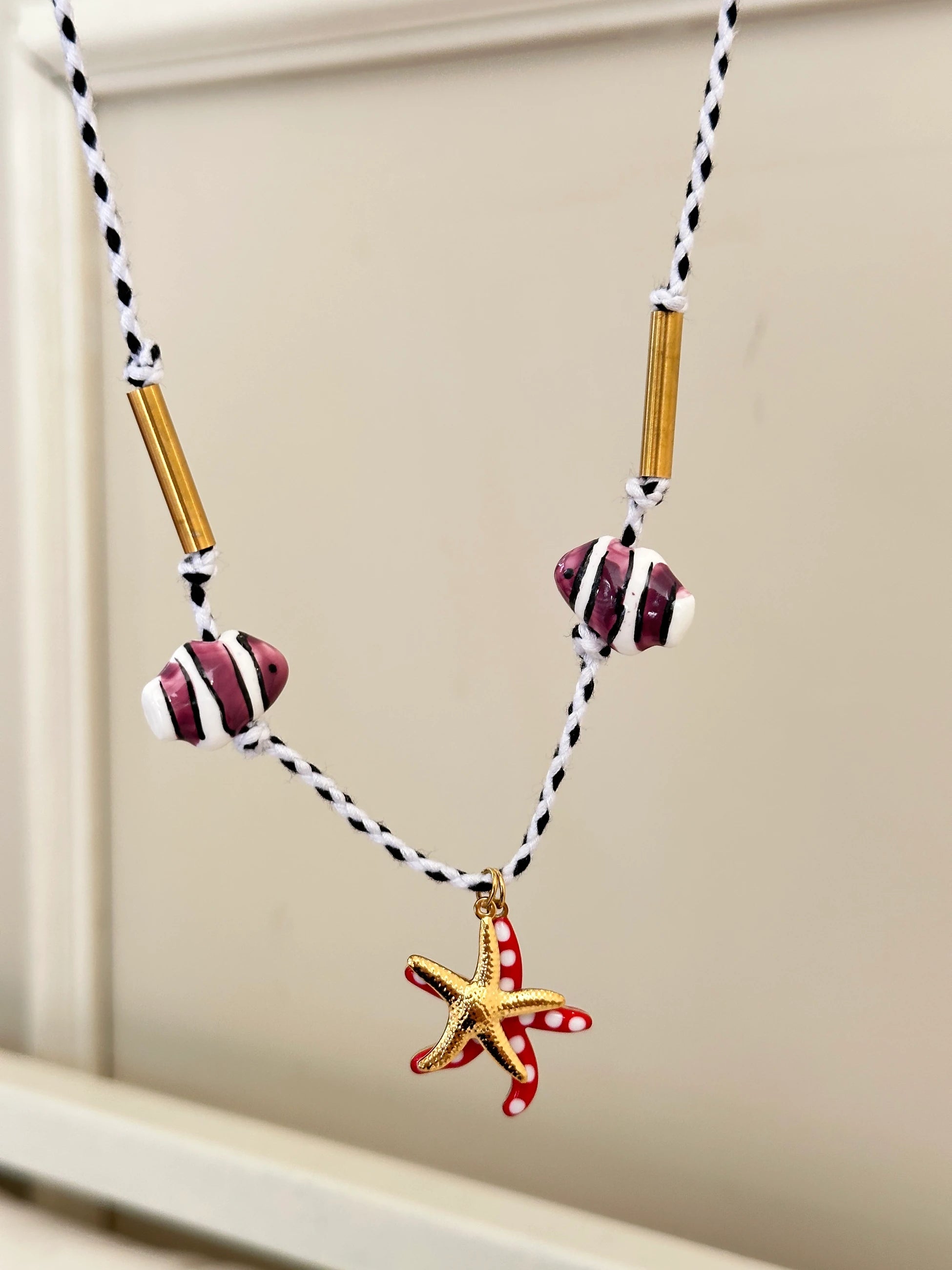 Deniz Yıldızı Balık Seramik Kadın Kolye