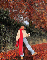 Kırmızı Pinterest Kadın Şal Atkı