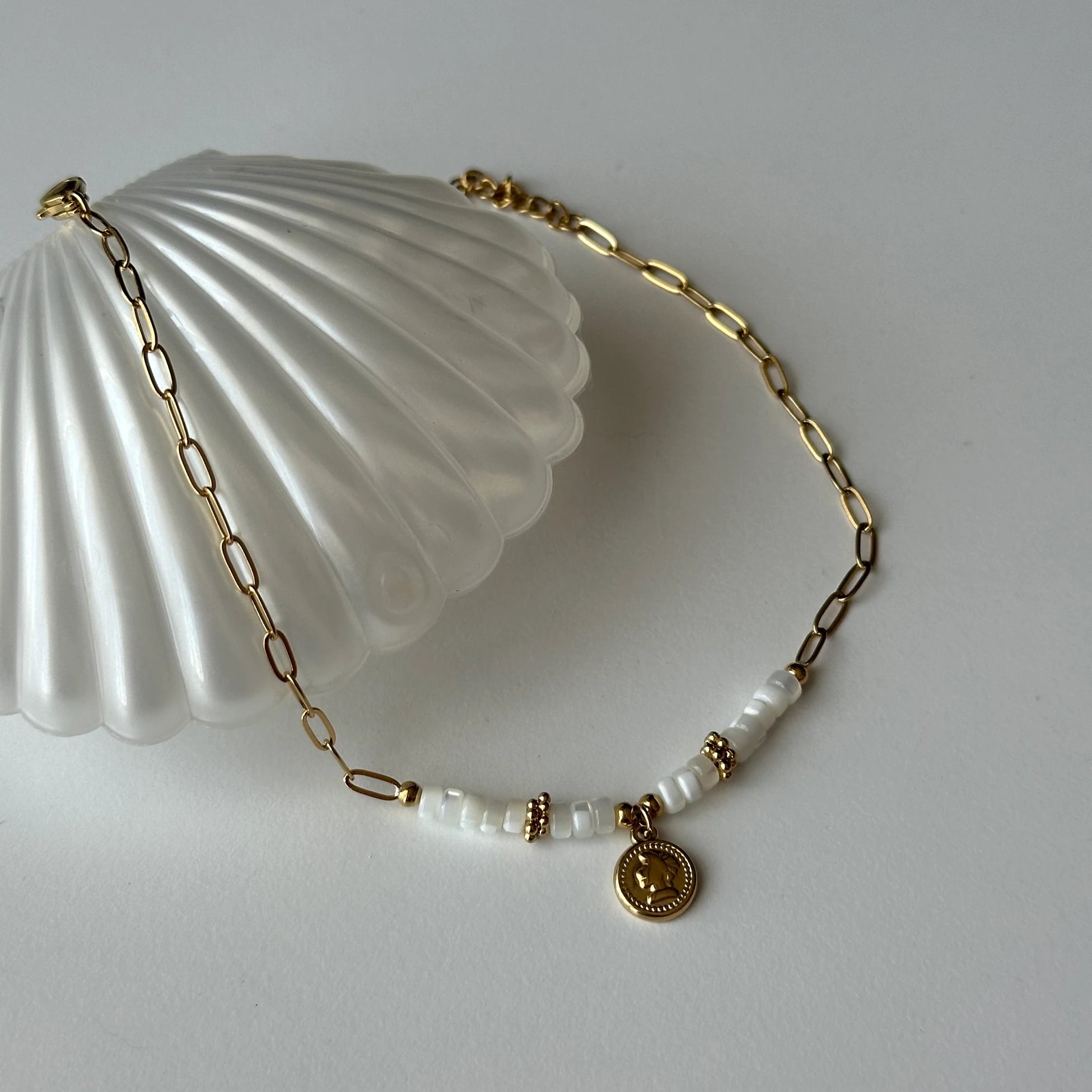 Madalyon Boncuk Çelik Halhal