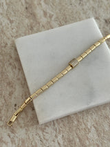 Silindir Zirkon Taş 14k Kadın Bileklik