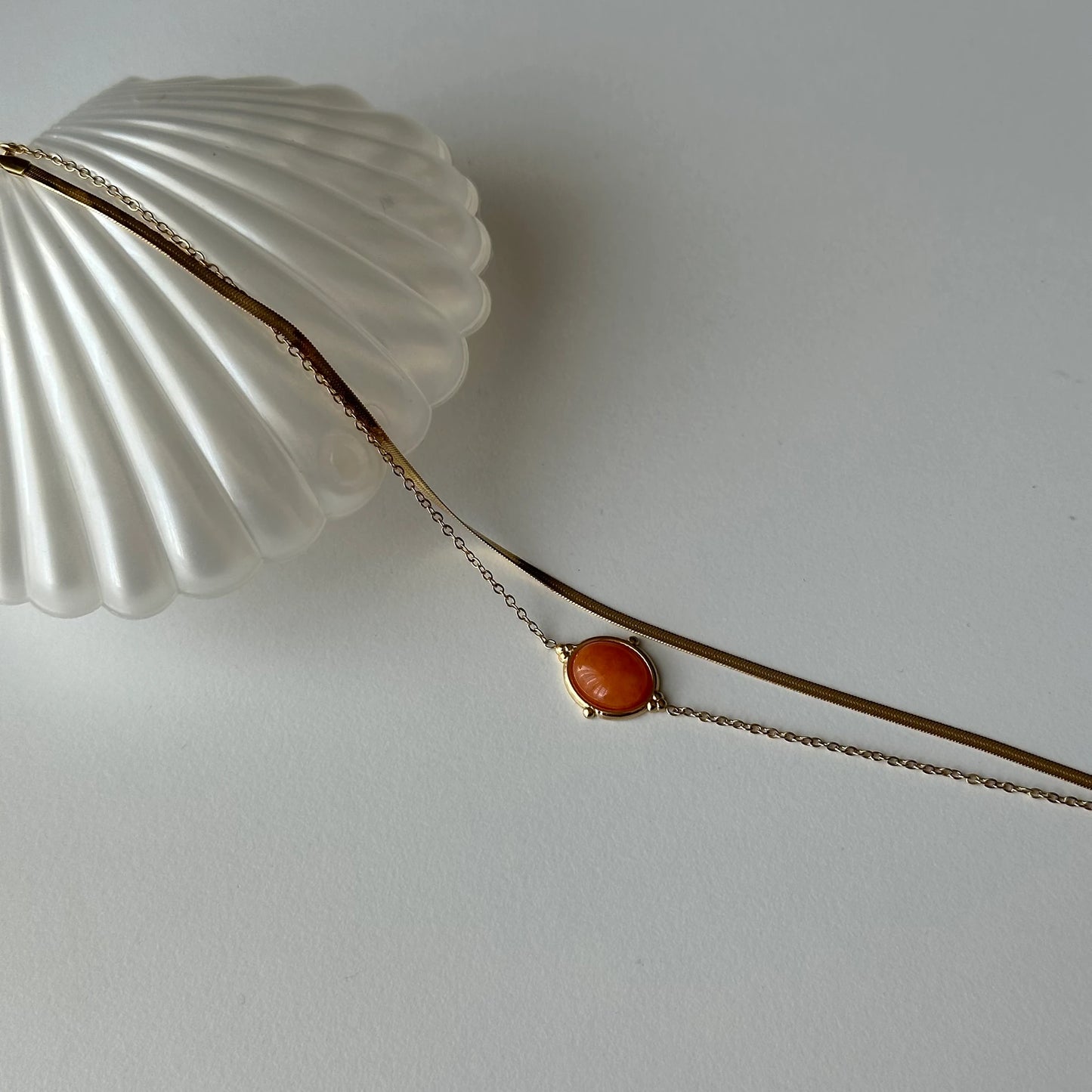 Turuncu Taş Çelik Halhal