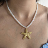 Sedefli Boncuk Taş Kadın Kolye