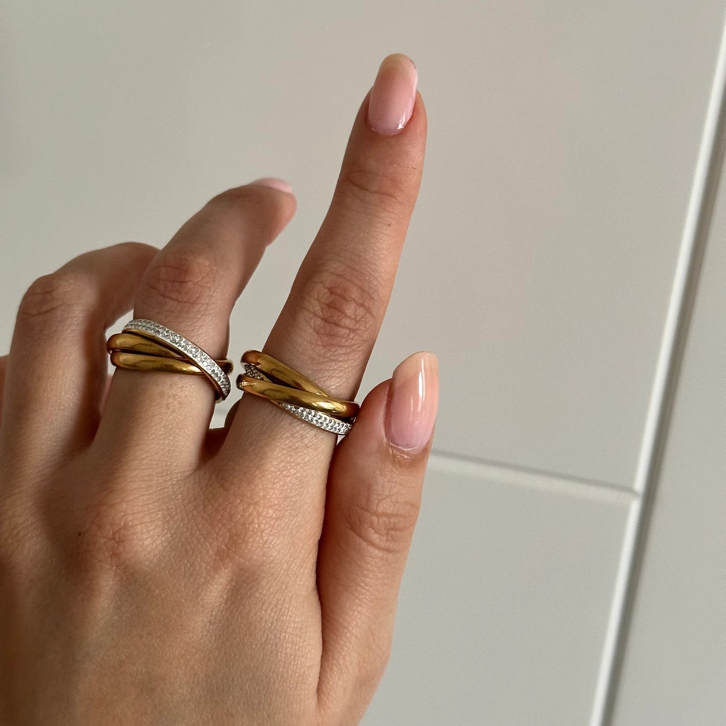 Zirkon Taş Çelik Stres Yüzüğü