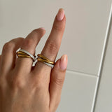 Zirkon Taş Çelik Stres Yüzüğü