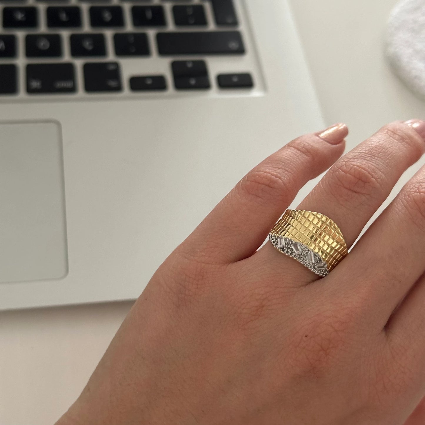 Mozaik Zirkon Taş Yüzük