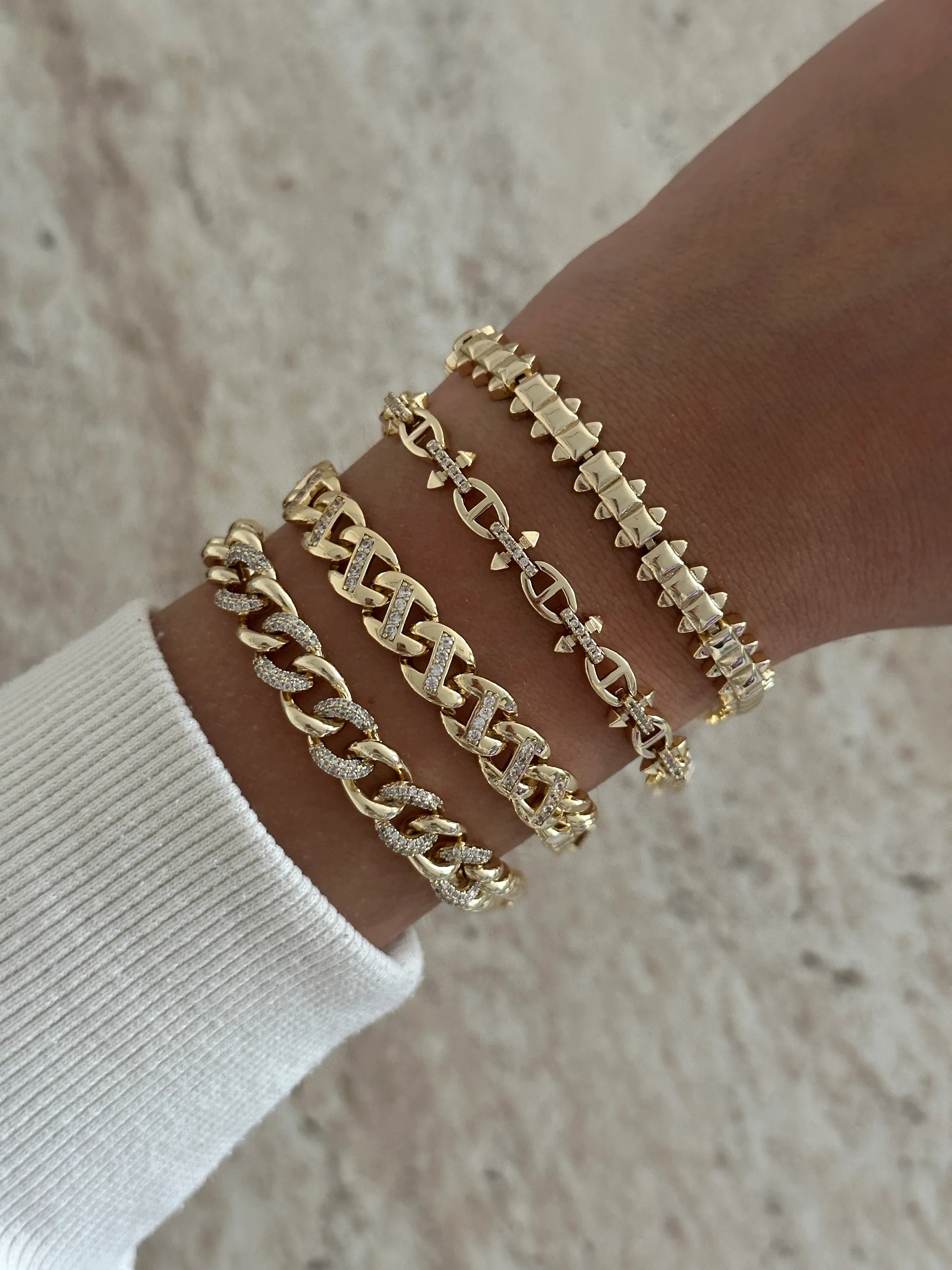 Tasarım Zincir 14k Kadın Bileklik