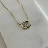 Silver Taş Göz Çelik Kolye