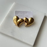 Taşlı Dolgulu Kalp Küpe