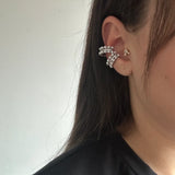 İkili İncili Earcuff Küpe