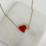 Murano Cam Kalp Küp Harf Kadın Kolye