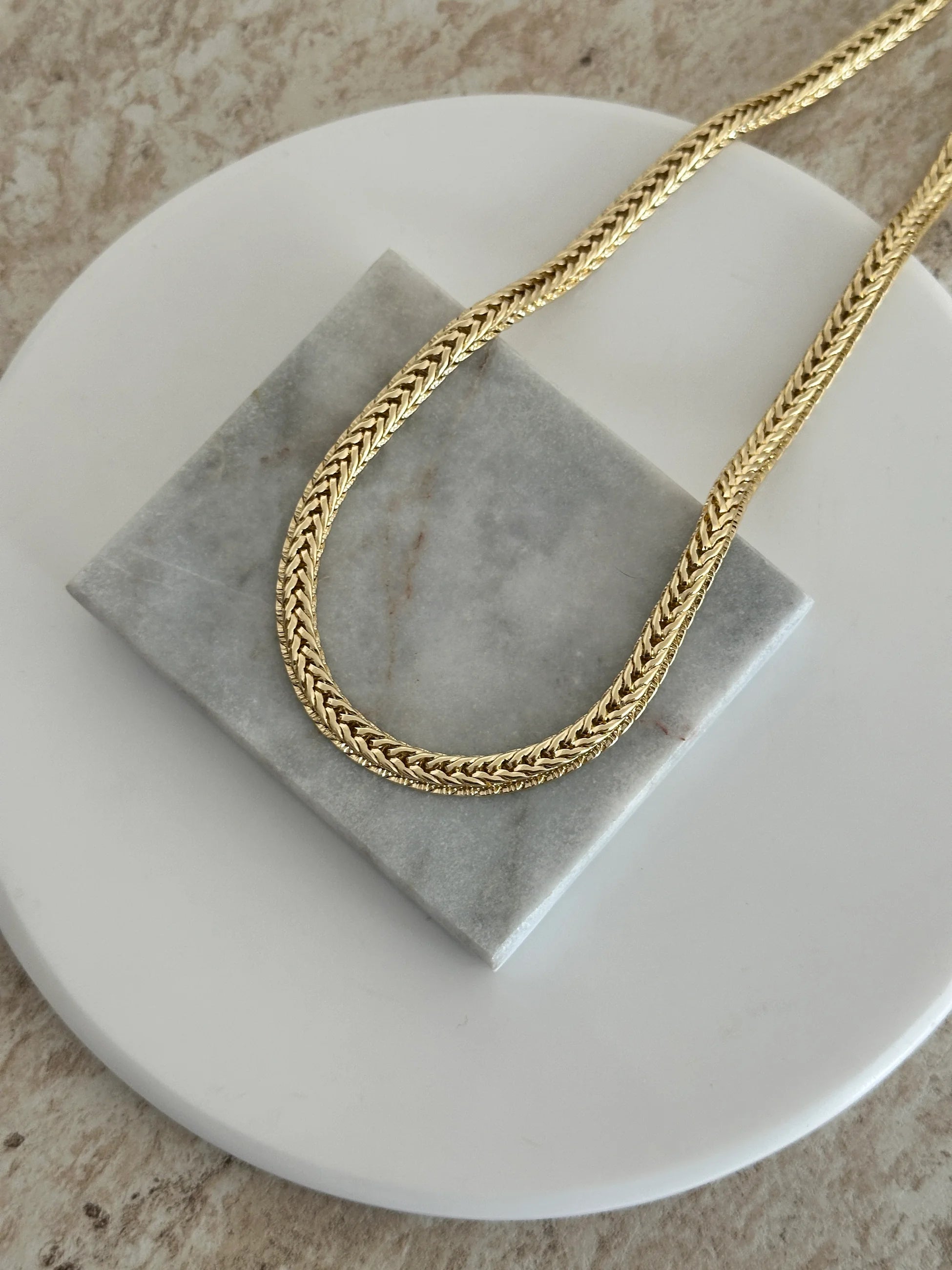 60cm 14k Kalın Tasarım Zincir Kadın Kolye