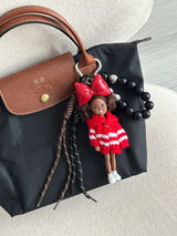 Kırmızı Kurdele Bebek Çanta Charmı