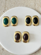 Renkli Taş Pinterest Kadın Küpe