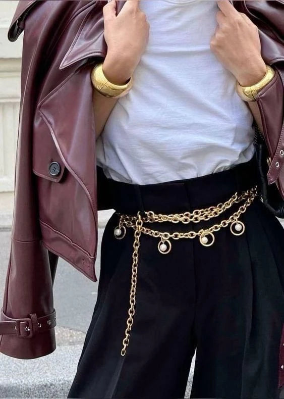 Pinterest İncili Bel Zinciri