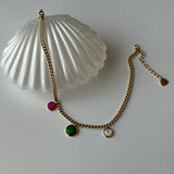 Renkli Taş Çelik Halhal