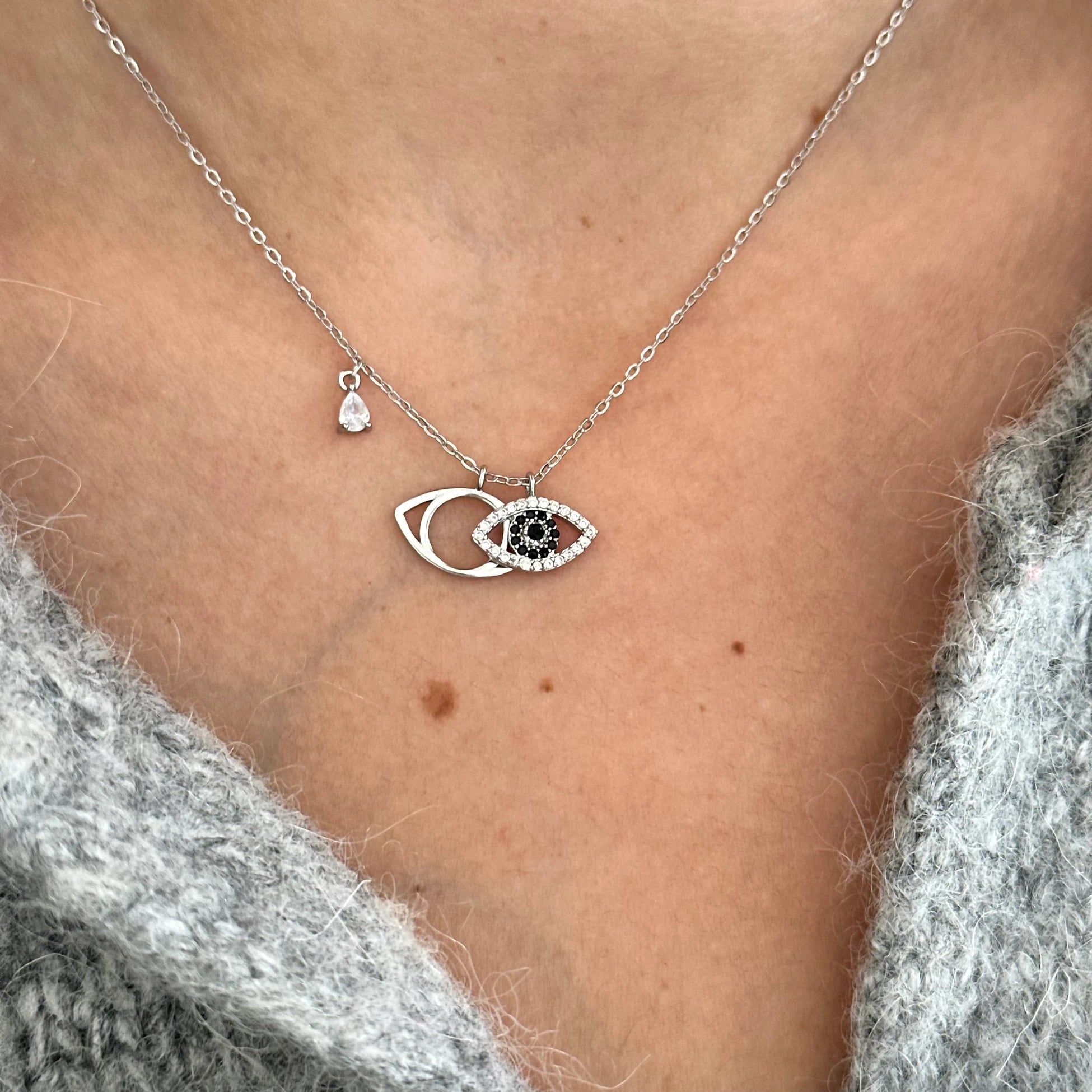 Göz Taş 14k Altın Kaplama Kolye