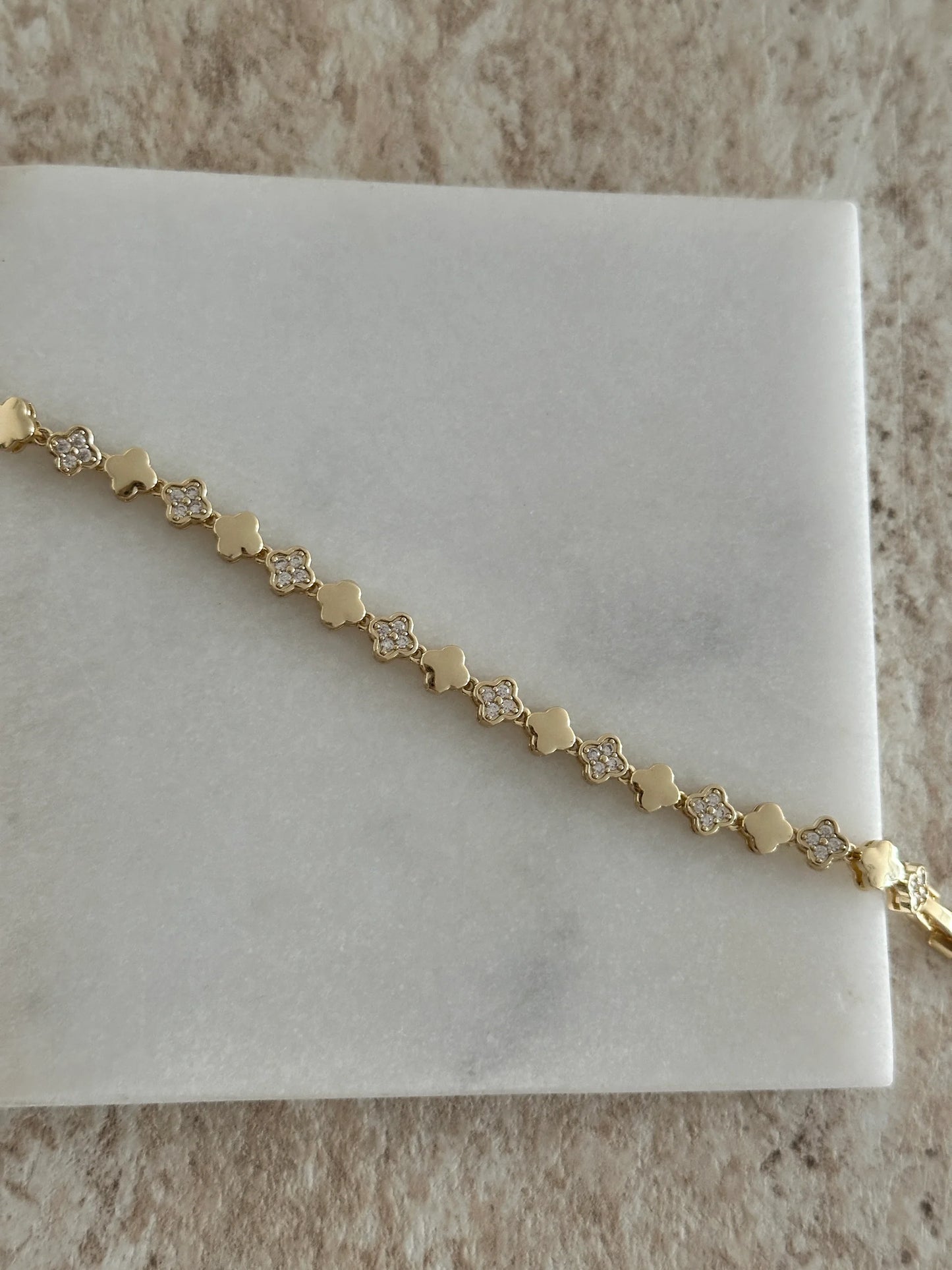 Mini Çiçek 14k Kadın Bileklik