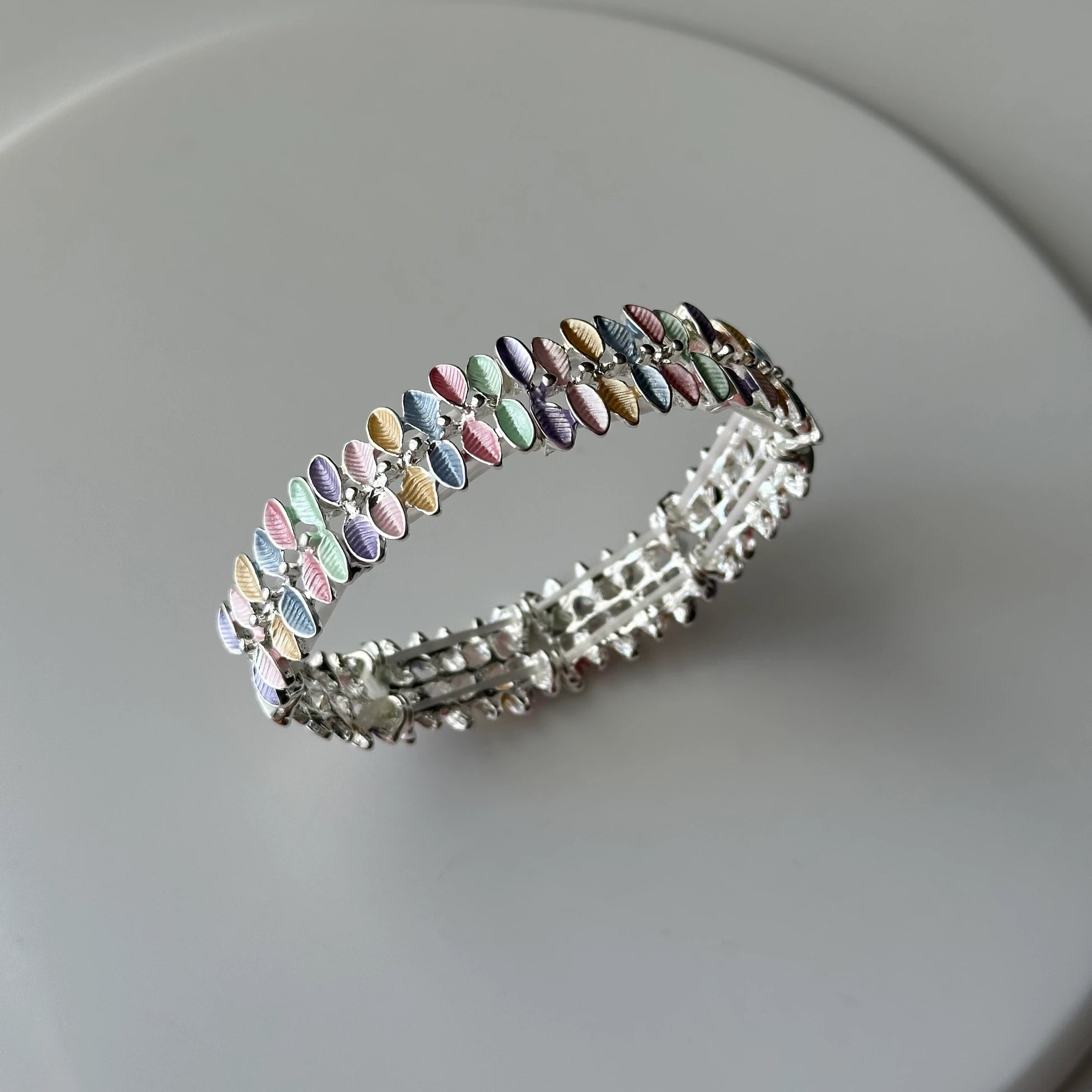 Mini Yaprak Renkli Seramik Bileklik