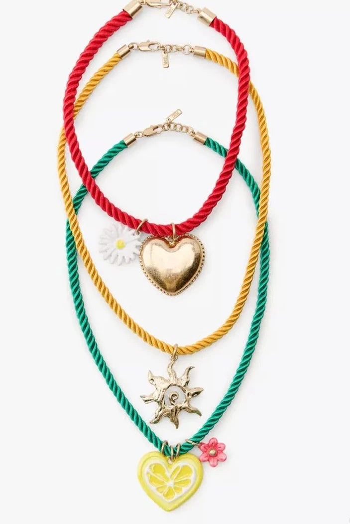 Renkli Halat İp Kolye Seti