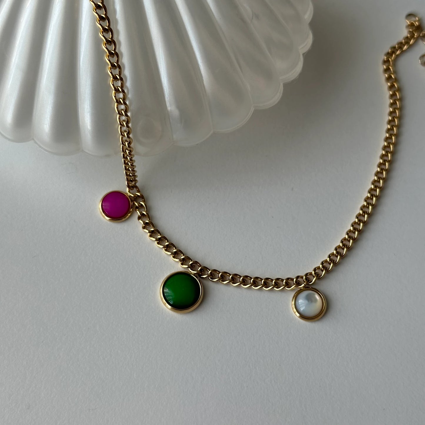 Renkli Taş Çelik Halhal